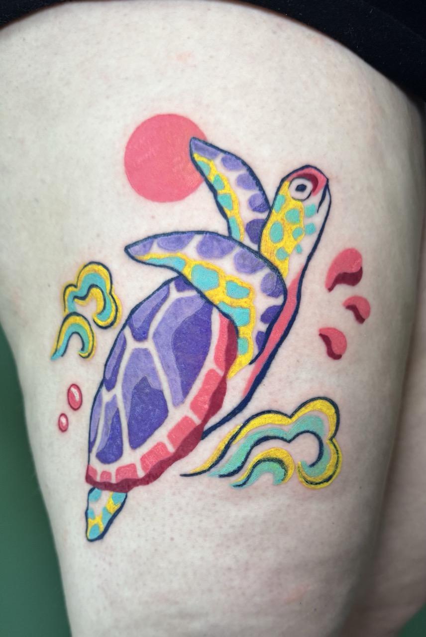 Tattoo papillon couleur